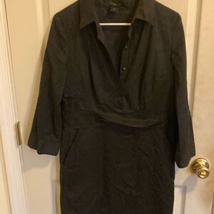 Ann Taylor Black Collared Dress